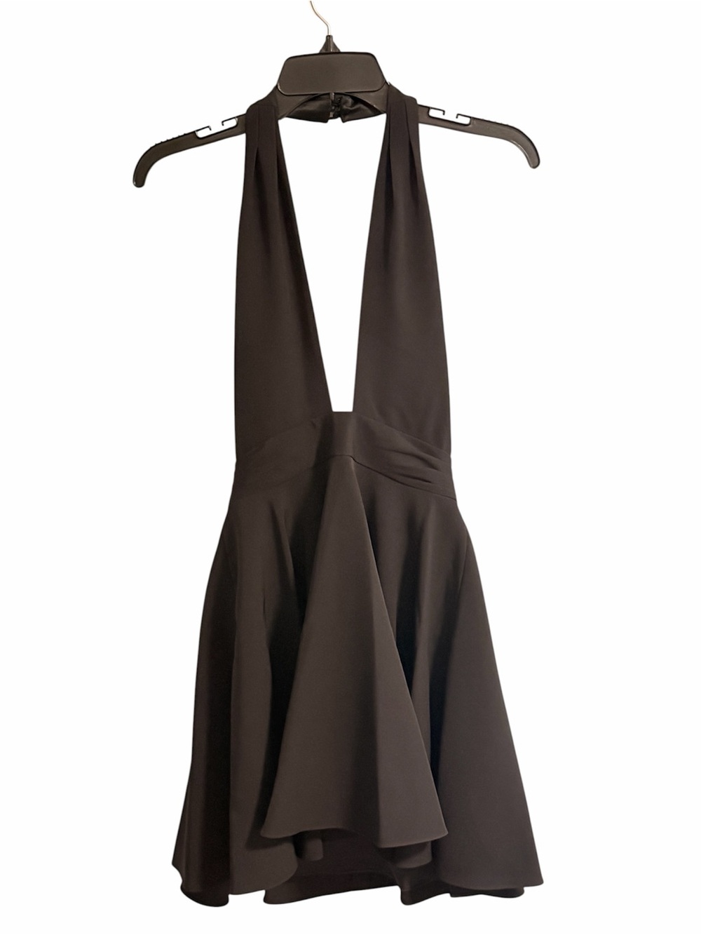 MILLY MINIS Sydney Halter Flare Dress Black Girls 12 NWT